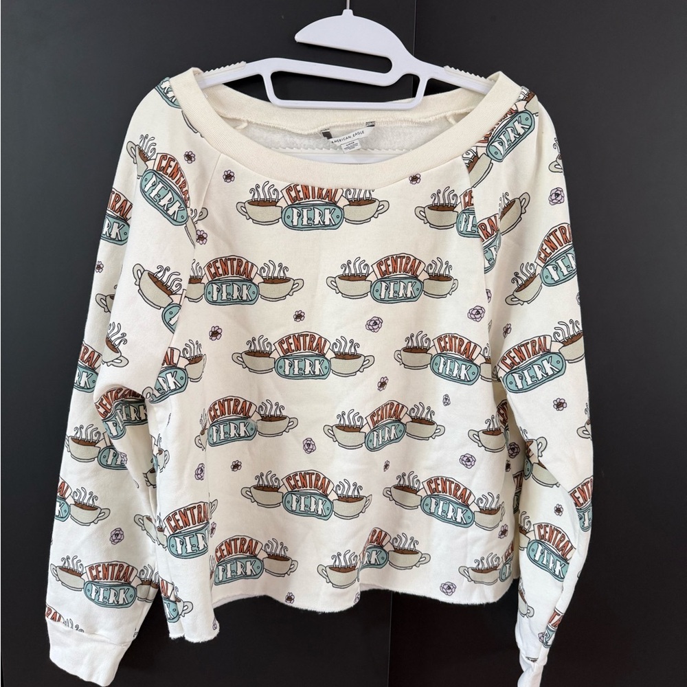 Cream 'Central Perk' Logo Sweatshirt